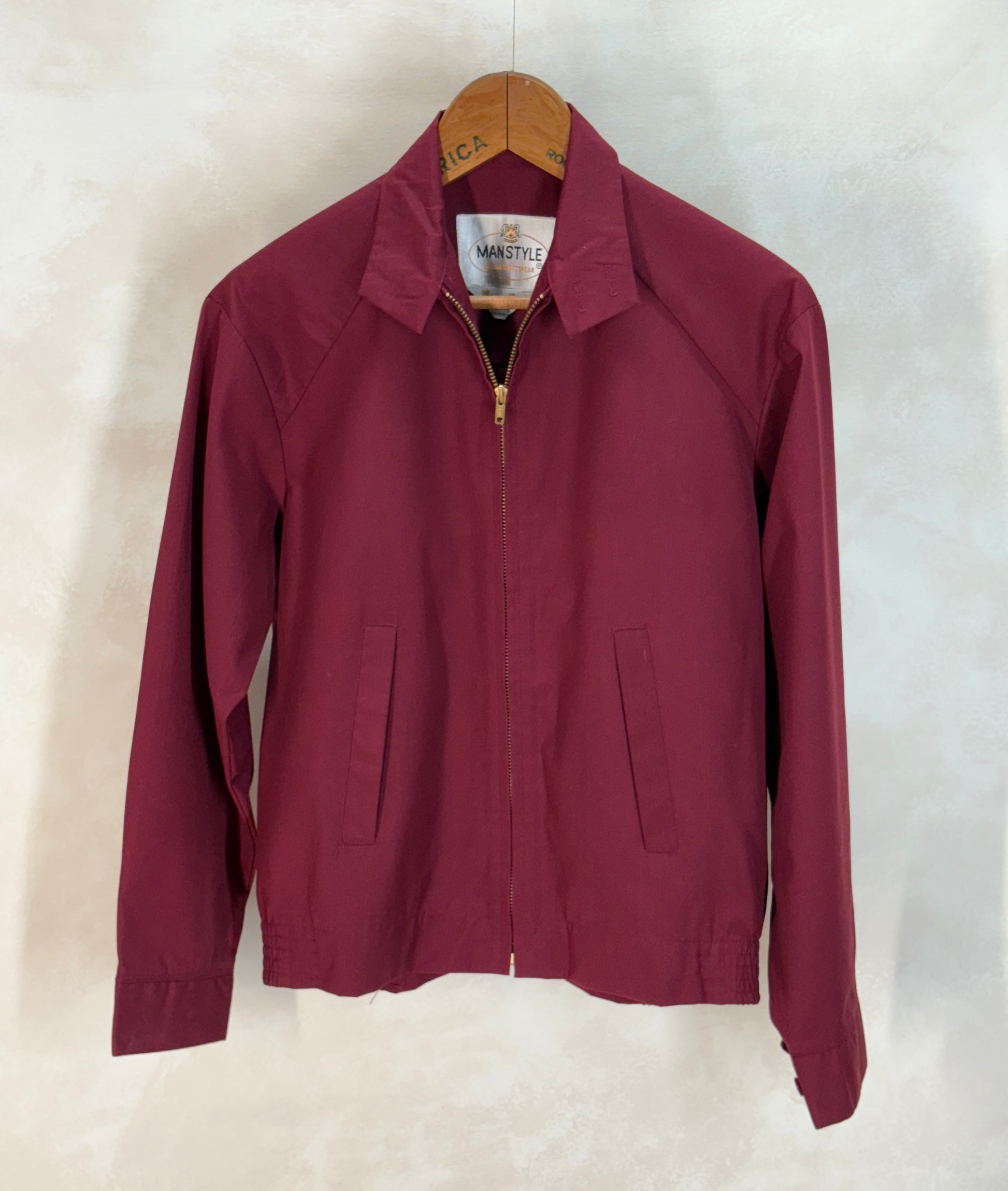Size 36US / 46EU , 70sVintage Lightweight Cotton-Blend Zip Jacket. Talon zipper - USA Vintage Bcn