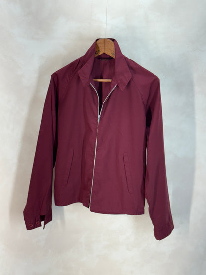 Size Med , Vintage 60s Lightweight Cotton-Blend Zip Jacket-AJ357 Studio