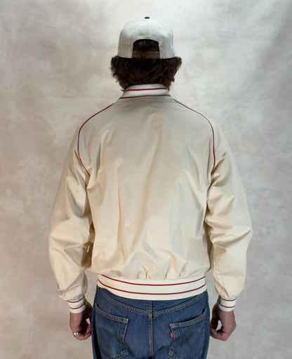 Size Large, Vintage 80s Lightweight Cotton-Blend Zip Jacket. Made in USA-AJ357 Studio