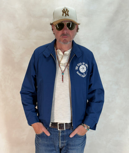 Size Med , 70s Vintage Lightweight Cotton-Blend Zip Jacket. Talon zipper-AJ357 Studio