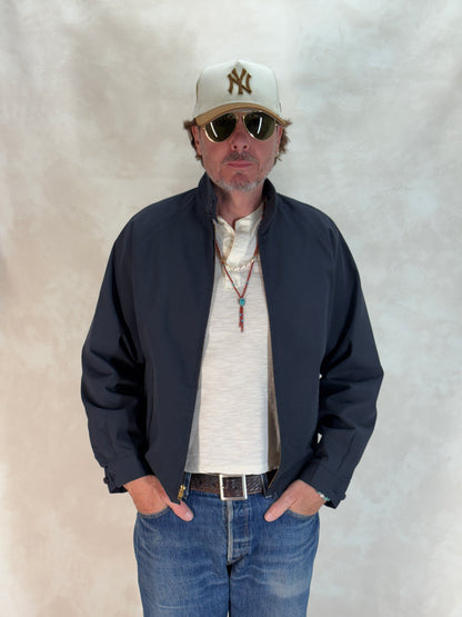 Size Med , Vintage Campus Lightweight Cotton-Blend Zip Jacket. Made in USA. Talon zipper-AJ357 Studio