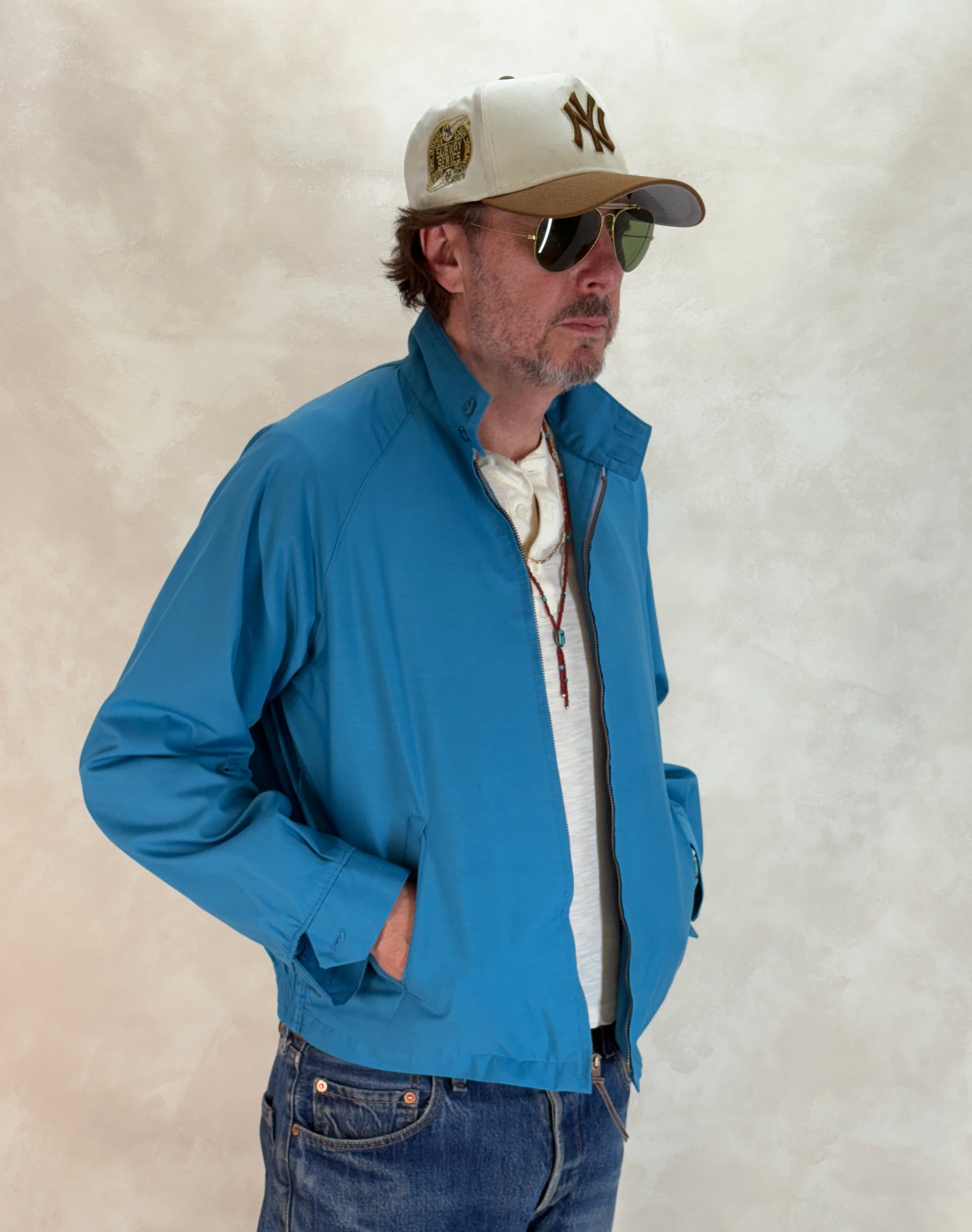 Size Med , 70s Towncraft Vintage Lightweight Cotton-Blend Zip Jacket - USA Vintage Bcn