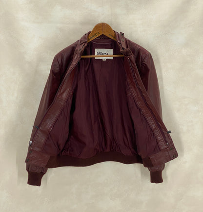 Size 42US / 52EU Vintage 80s men leather jacket made by Wilson-AJ357 Studio