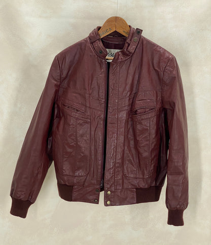 Size 42US / 52EU Vintage 80s men leather jacket made by Wilson-AJ357 Studio