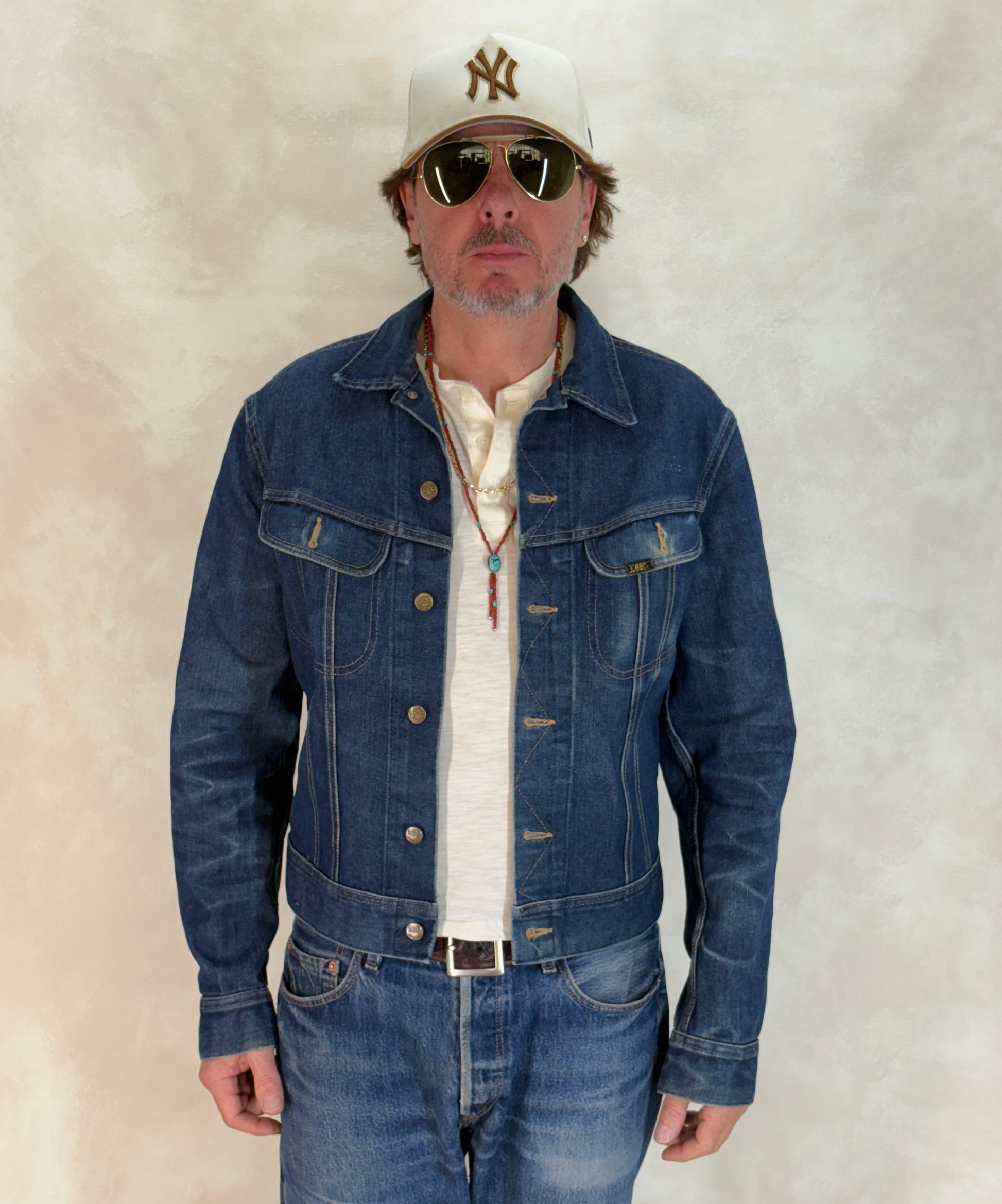 lee denim jacket, 1970s vintage jacket, usa made lee, 40l denim jacket, vintage workwear, retro jean jacket, lee trucker