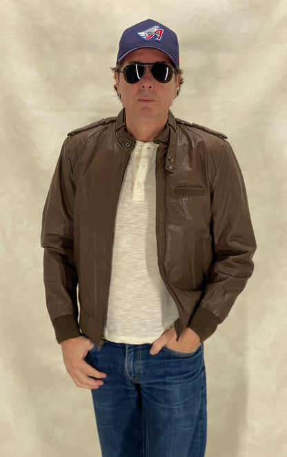Size 40US / 50EU Vintage 80s Leather Jacket - Retro Fashion-AJ357 Studio