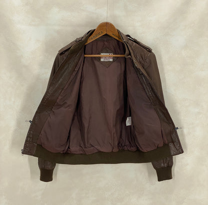 Size 40US / 50EU Vintage 80s Leather Jacket - Retro Fashion-AJ357 Studio