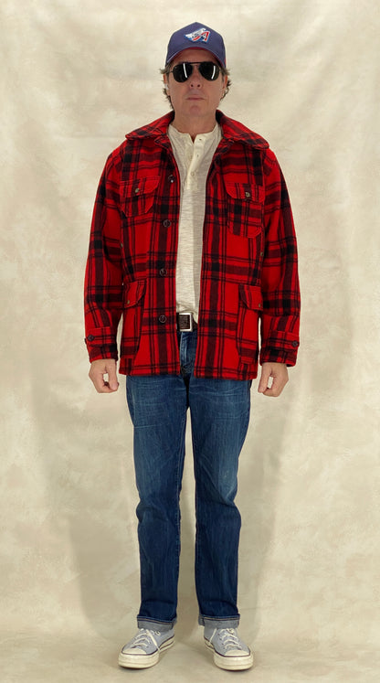 Size 42 US (52EU) 50s Woolrich hunting plaid wool jacket Made in USA-AJ357 Studio