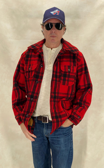 Size 42 US (52EU) 50s Woolrich hunting plaid wool jacket Made in USA-AJ357 Studio