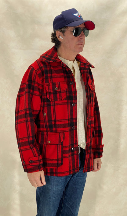 Size 42 US (52EU) 50s Woolrich hunting plaid wool jacket Made in USA-AJ357 Studio