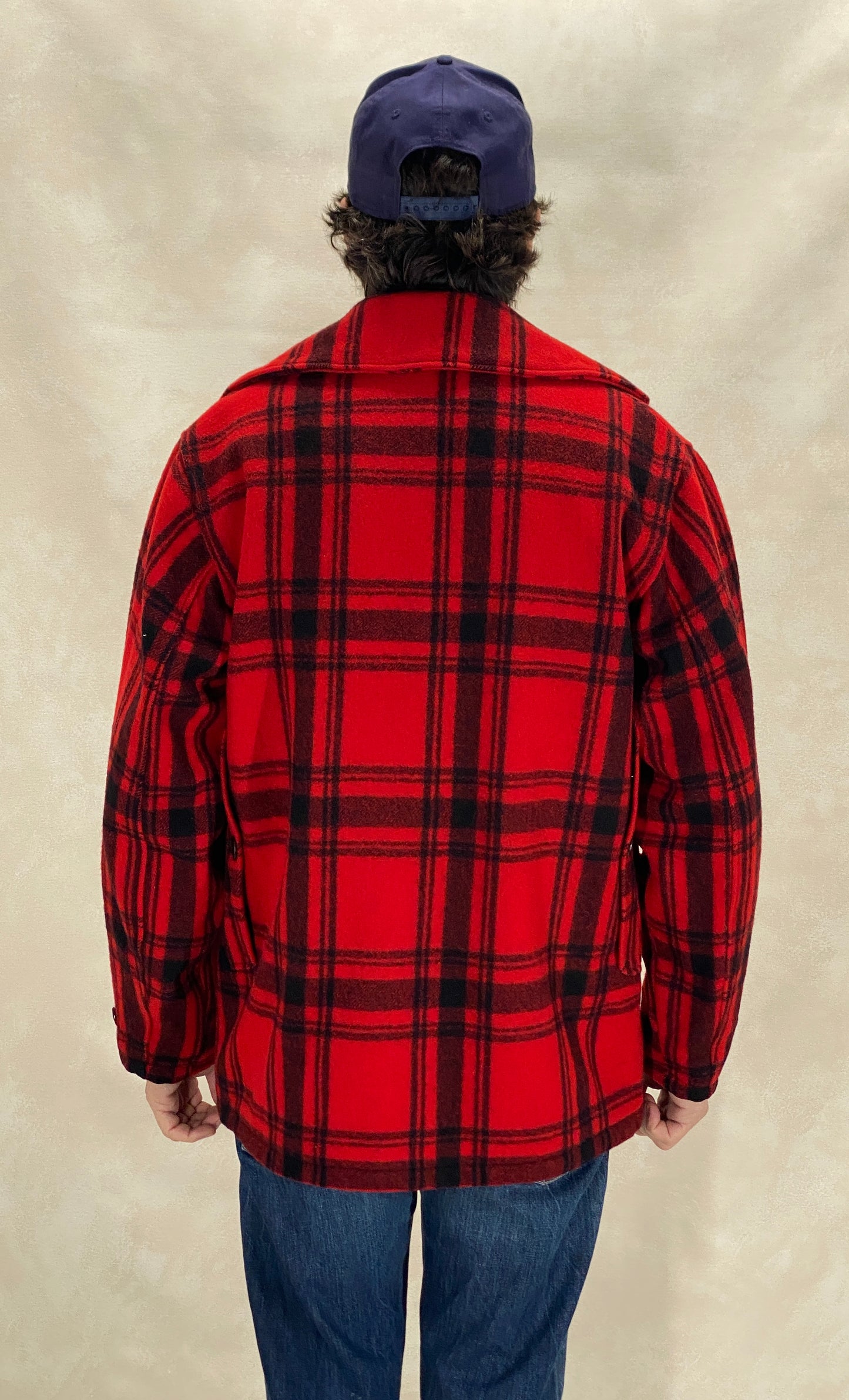 Size 42 US (52EU) 50s Woolrich hunting plaid wool jacket Made in USA