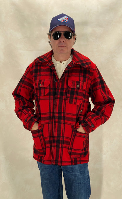 Size 42 US (52EU) 50s Woolrich hunting plaid wool jacket Made in USA-AJ357 Studio