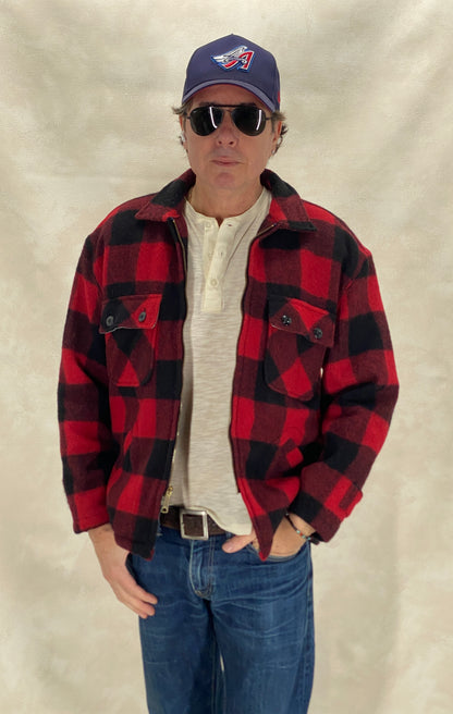 Size 42US / 52EU .Vintage 60s 5 Brother Buffalo Plaid Wool Jacket-AJ357 Studio