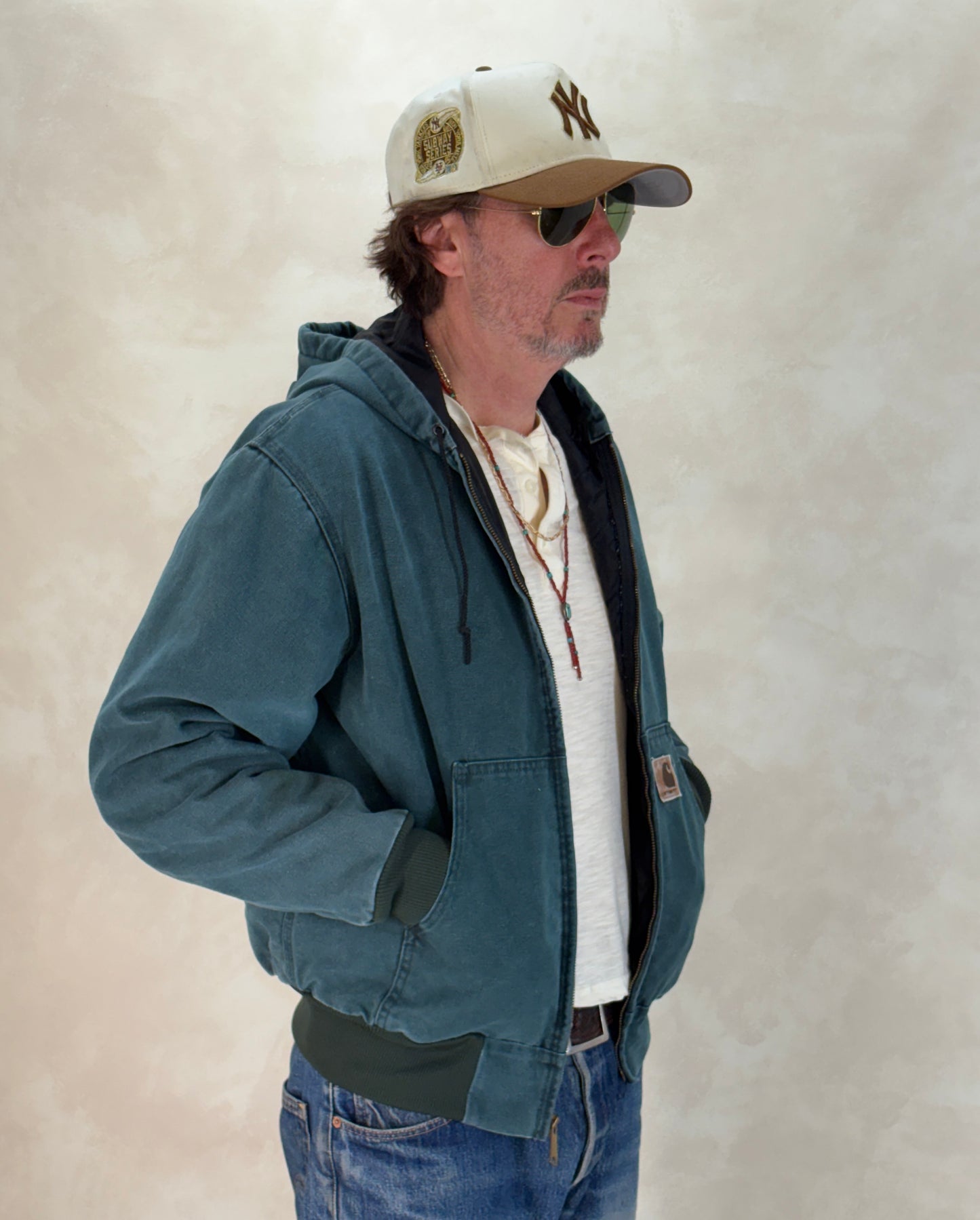carhartt hooded jacket, 90s vintage jacket, green carhartt usa, vintage workwear, made in usa jacket, retro carhartt