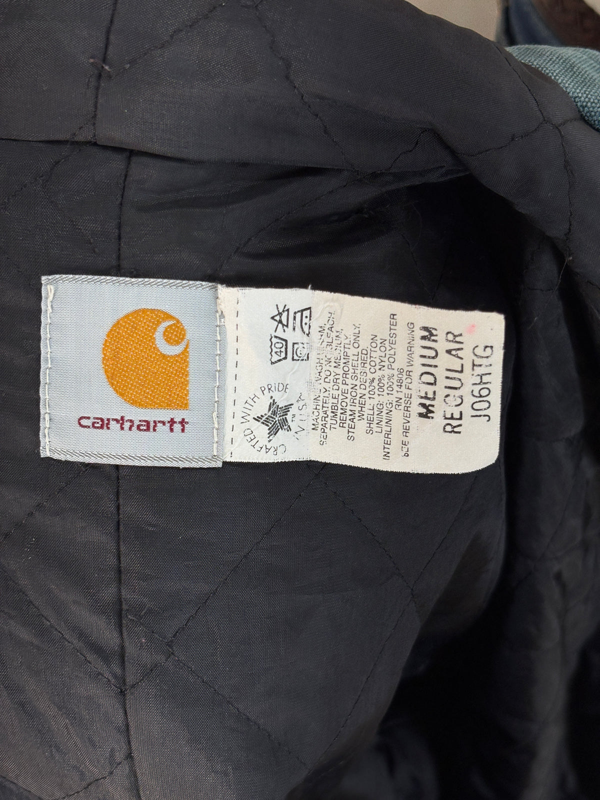 Size Med. 90s Green Vintage hooded Carhartt jacket Made in USA-AJ357 Studio