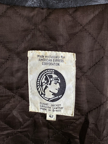 Size 42US / 52EU. Vintage leather bomber Flight Jacket Aviator-AJ357 Studio