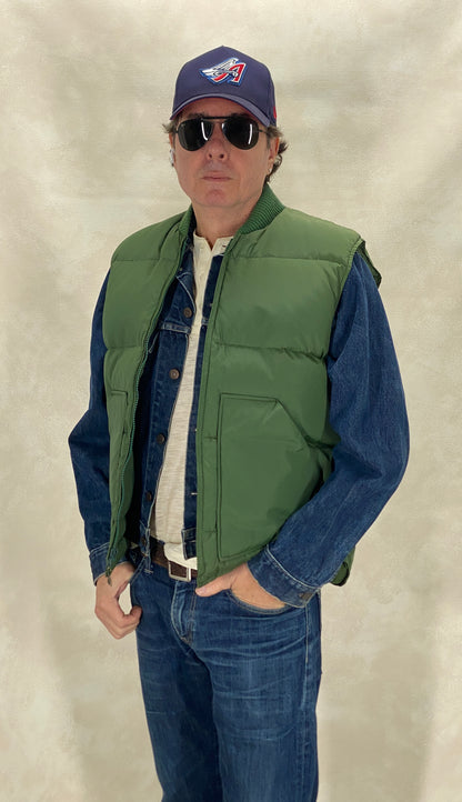 Size 44 Tall US. Vintage down vest Made In USA by Walls-AJ357 Studio