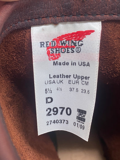 Size 5.5D US (37.5 EU) RW 2970 Heritage Engineer Boots, Made in USA Factory Seconds-AJ357 Studio