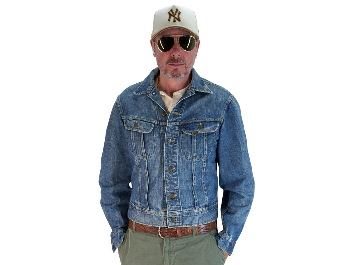 Size 40L US / 50L EU. Vintage 1970s Lee Denim Jacket – 2 Chest Pockets – Made in USA
