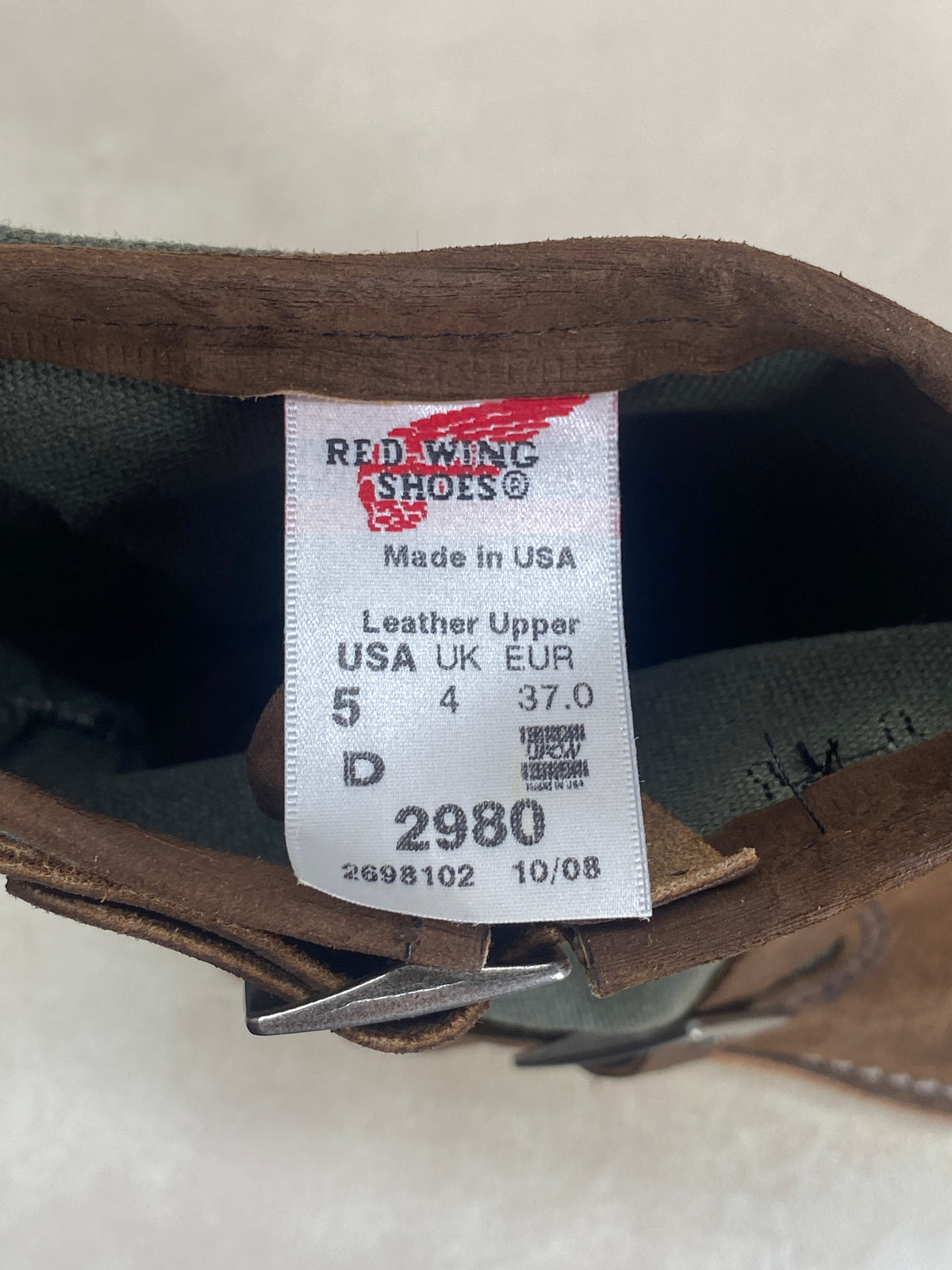 Size 5D (37 EU) Red Wing 2980 Pecos boot line Made in USA (Factory Seconds)-AJ357 Studio