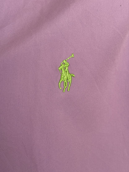 Ralph Lauren Custom Fit Shirt Large Purple Cotton Button Up Pony Logo