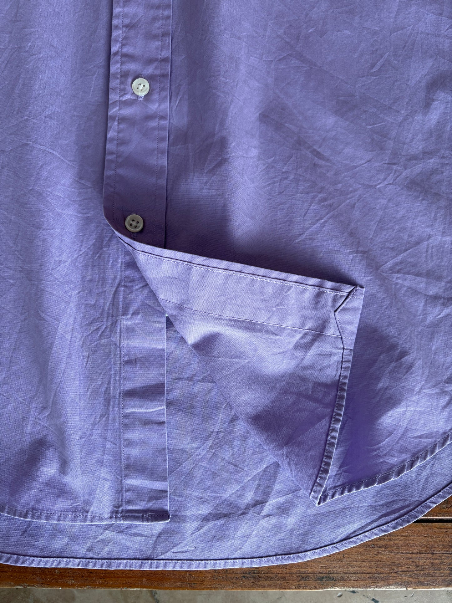 Ralph Lauren Custom Fit Shirt Large Purple Cotton Button Up Pony Logo