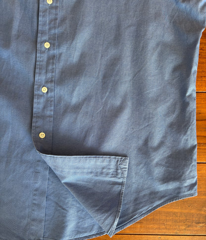 Ralph Lauren Yarmouth Shirt 16-32 Blue Pinpoint Oxford Cotton Button Up