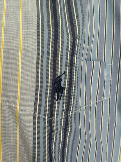Ralph Lauren BLAIRE Shirt Medium Blue Striped Cotton Button Down