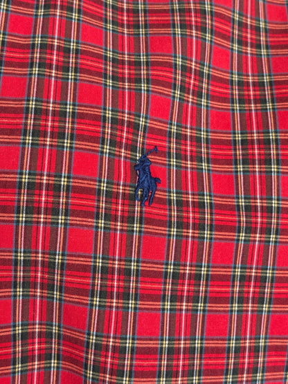 Ralph Lauren BLAKE Shirt Medium Red Plaid Cotton Button Down