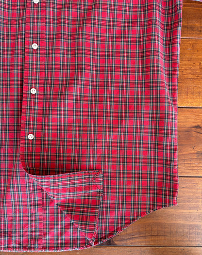 Ralph Lauren BLAKE Shirt Medium Red Plaid Cotton Button Down