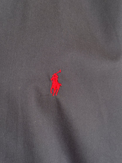 Ralph Lauren BLAKE Shirt Large Navy Cotton Button Down Red Pony