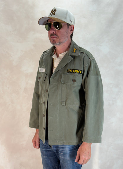Authentic US Army HBT Utility Shirt – Type II – Korean War Era-AJ357 Studio