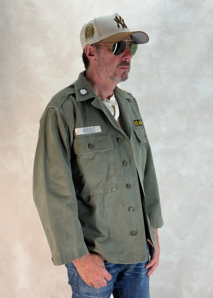 Authentic US Army HBT Utility Shirt – Type II – Korean War Era-AJ357 Studio