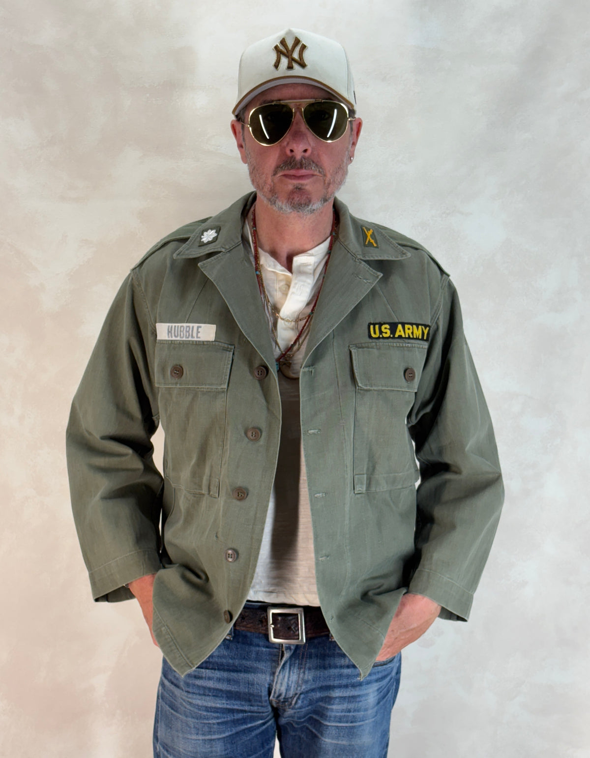 Authentic US Army HBT Utility Shirt – Type II – Korean War Era-AJ357 Studio