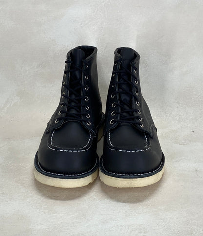 Size 8D. Factory Second Red Wing 8130 Moc Toe Black Boots – Made in USA-shoe-AJ357 Studio