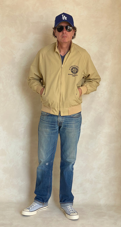 Size Medium Vintage Light Zipper Jacket Made in USA-AJ357 Studio