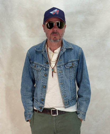 Size 36US / 46EU. Authentic 1970s Lee Union Made Denim Jacket – Made in USA – Two Chest Pockets-AJ357 Studio