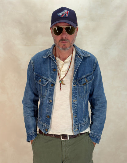 Size 36US / 46EU. Authentic 1970s Lee Denim Jacket – Made in USA – Two Chest Pockets-AJ357 Studio