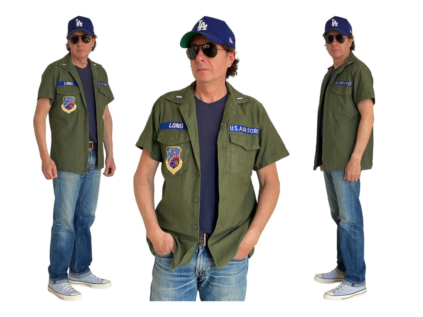 Medium Authentic 1966 US Air Force Vintage Fatigue Shirt Vietnam Era | Classic Military Style | USA Vintage BCN -