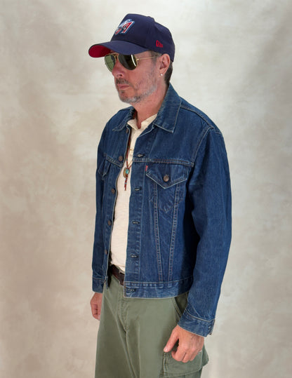Size 42US / 52EU Vintage Late 70s Levi’s 70505 Denim Jacket – 2 Pocket, Made in USA, Classic Trucker-AJ357 Studio