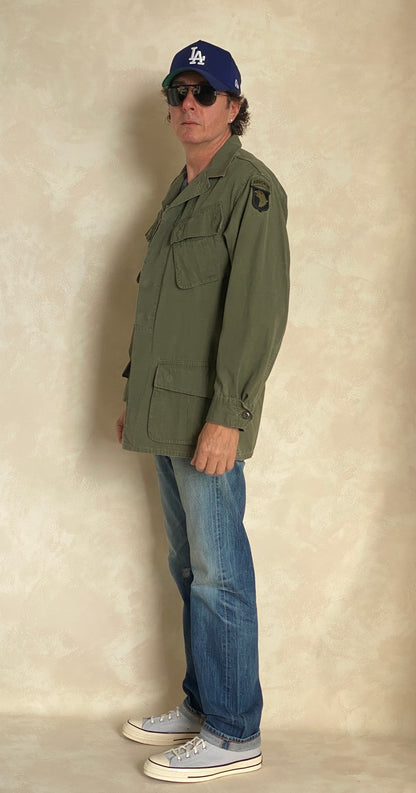 Authentic 60s US Army Vintage Vietnam Jungle Jacket | Size Small Long | Timeless Military Style-AJ357 Studio