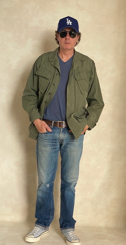 Authentic 60s US Army Vintage Vietnam Jungle Jacket | Size Small Long | Timeless Military Style-AJ357 Studio