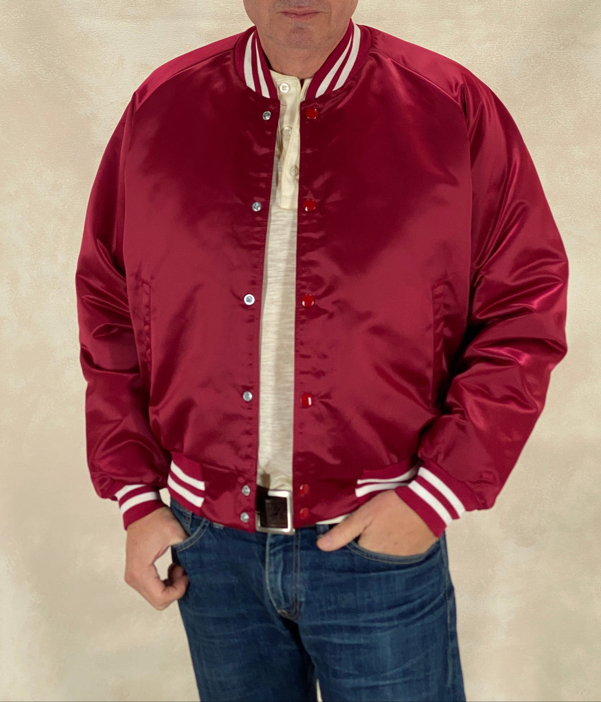 Vintage 80s Chalkline Oklahoma University Baseball Nylon Jacket Made USA Size Large Mens-AJ357 Studio