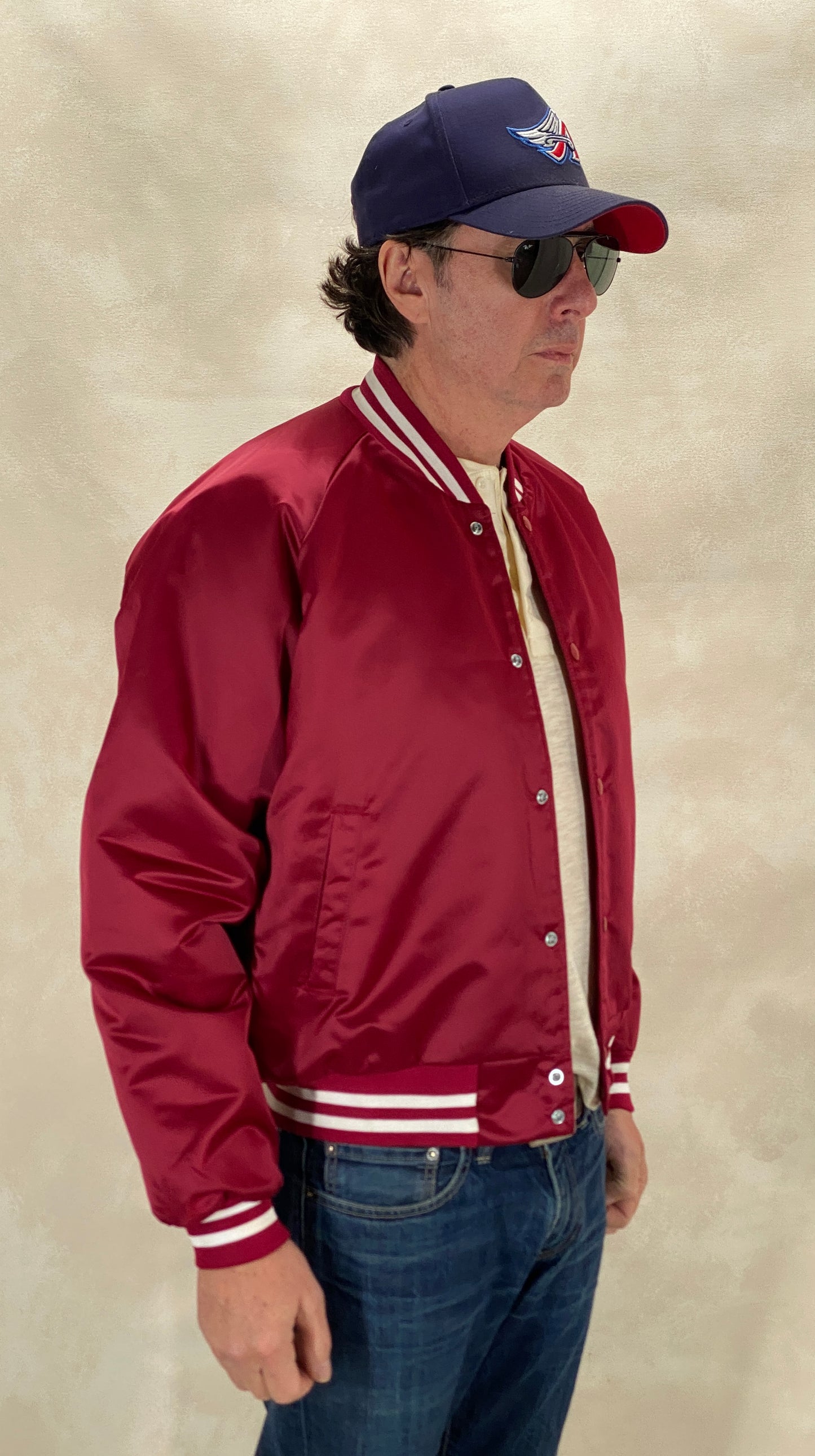 Vintage 80s Chalkline Oklahoma University Baseball Nylon Jacket Made USA Size Large Mens-AJ357 Studio
