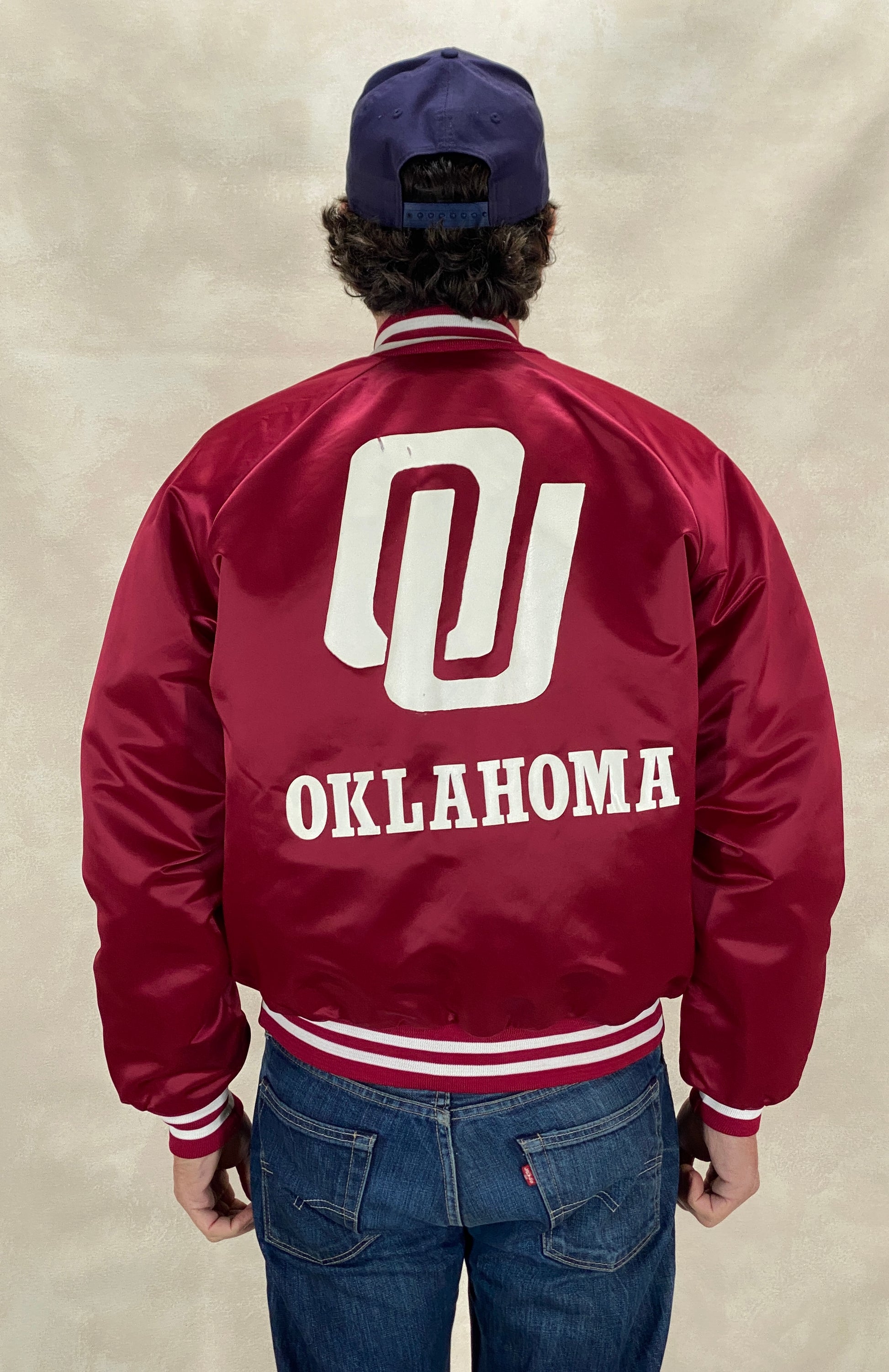 Vintage 80s Chalkline Oklahoma University Baseball Nylon Jacket Made USA Size Large Mens-AJ357 Studio