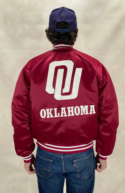 Vintage 80s Chalkline Oklahoma University Baseball Nylon Jacket Made USA Size Large Mens-AJ357 Studio