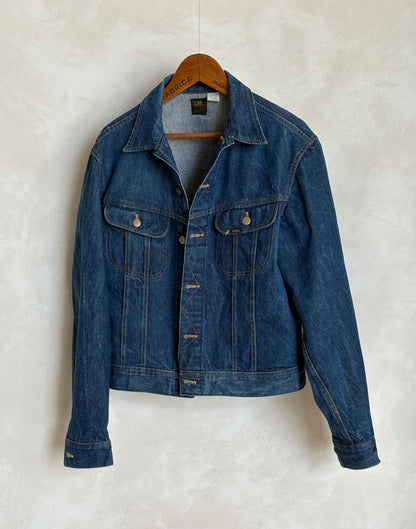 Vintage 70s Lee Union Made Denim Jacket | 2 Pockets | Made in USA | Size 44US / 54EU | Classic Blue Jean Workwear | AJ357 Studio