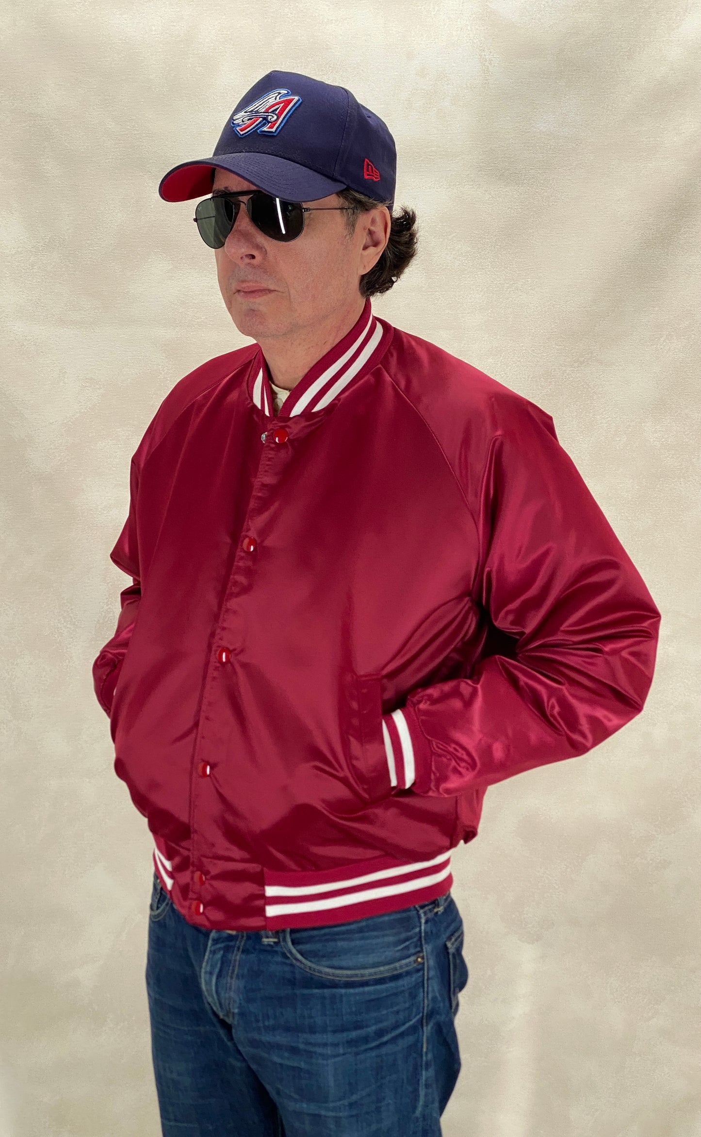 Vintage 80s Chalkline Oklahoma University Baseball Nylon Jacket Made USA Size Large Mens-AJ357 Studio