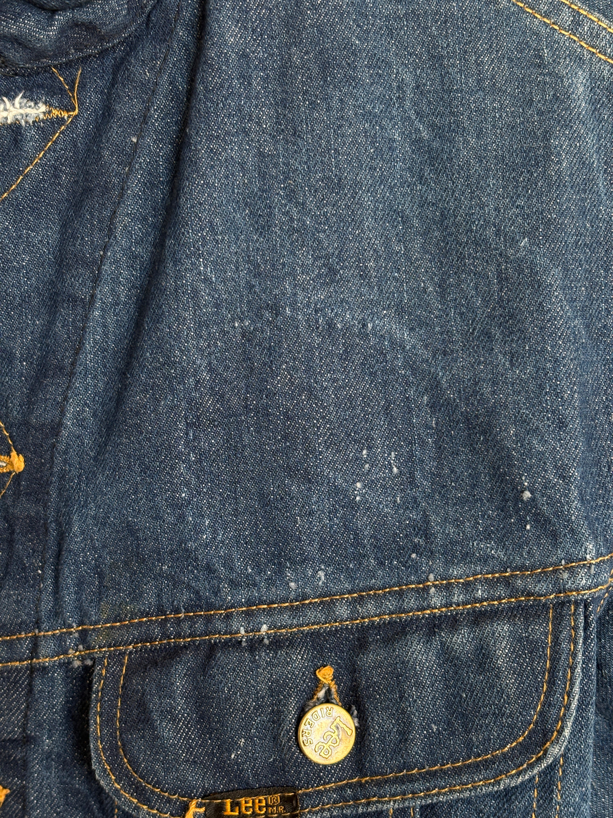 Vintage 70s Lee Union Made Denim Jacket | 2 Pockets | Made in USA | Size 44US / 54EU | Classic Blue Jean Workwear | AJ357 Studio