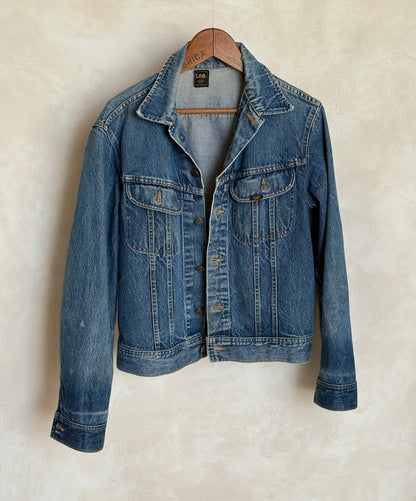 Vintage 80s Lee Denim Jacket 2 Pockets Made in Canada | Size 42US / 52EU